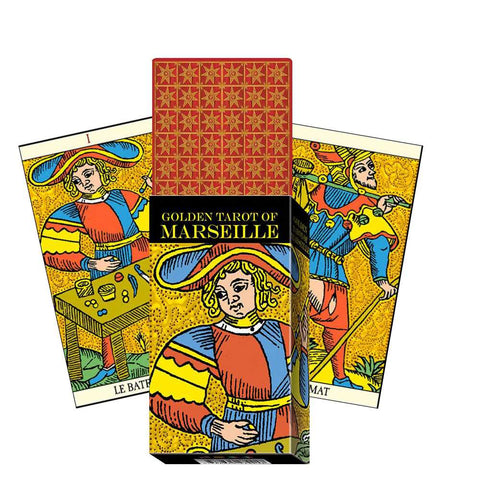 Golden Tarot of Marseille Deck by Lo Scarabeo 78 Cards Gold Foil Edition