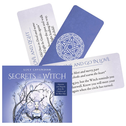 Secrets Of The Witch Oracle Cards Deck Mini Blue Angel Lucy Cavendish NEW