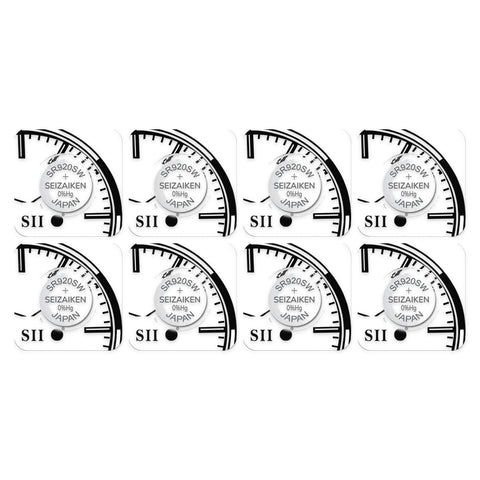 8x Seiko Seizaiken 371 SR920SW Silver Oxide Watch Batteries