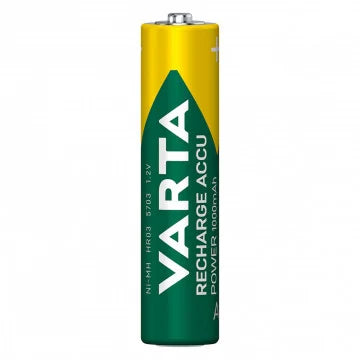 4x Varta AAA 1000mAh NiMH Rechargeable Batteries 1.2V Recharge Accu