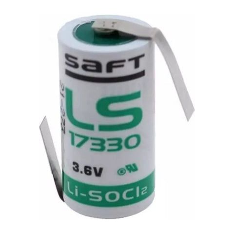SAFT LS17330 2/3A 3.6V Lithium Battery with Z Solder Tabs