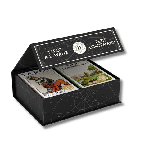Mini Tarot A.E. Waite & Petit Lenormand French 2 Deck Box Set Cartamundi