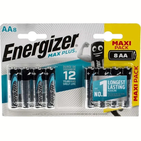 8x Energizer Max Plus AA 1.5V Alkaline Batteries Long Lasting Power