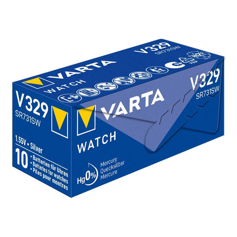 Varta 329 (SR731SW) silver oxide batteries 10 pcs.