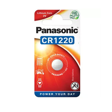 1x Panasonic CR1220 3V Lithium Coin Cell Battery for Watch Key Fob