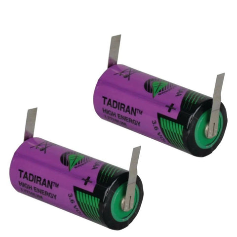 2x Tadiran SL-761 2/3 AA 3.6V Lithium Battery ER14335 U Solder Lug