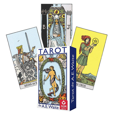 Tarot De Ae Waite Standard Cards Deck Blue Edition In Spanish Agm Urania NEW