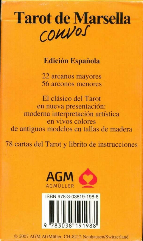 Tarot De Marsella Convos Deck Cards Spanish Edition Spalinger Agm 1067012920
