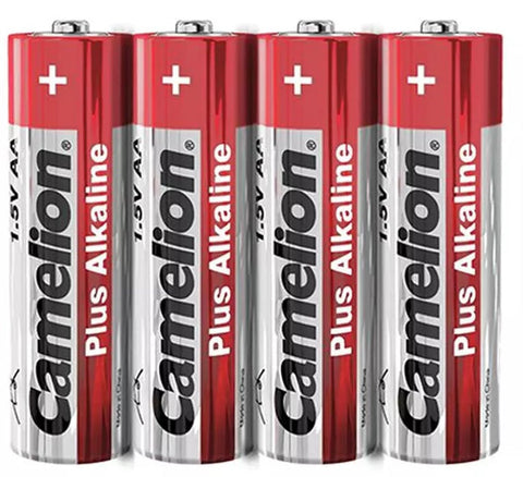 4x Camelion AA Plus Alkaline Batteries 1.5V LR06 MN1500 AM3 E91