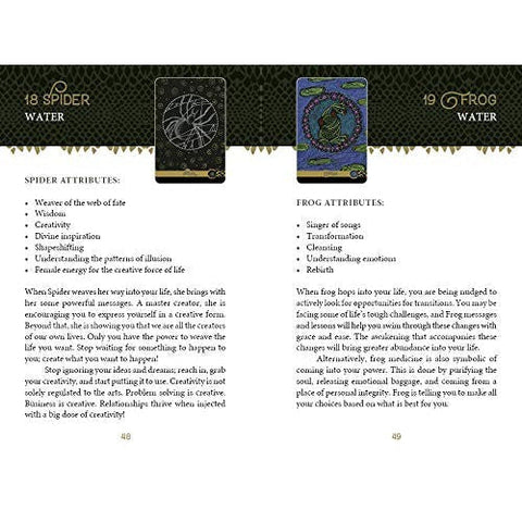 Wild Elemental Oracle Animal Spirit Cards Deck & Guidebook 44-Card Set