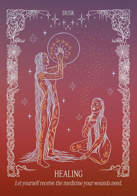 The Light in the Dark Oracle Cards Deck by Lucia Dami, 44 Cards + Guidebook