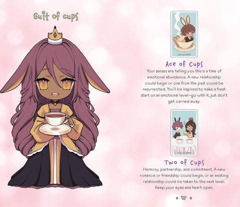 Cute Chibi Tarot Deck 78 Cards with Guidebook by Rock Point