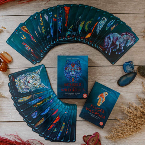 Echoes of the Wild Souls Animal Oracle Cards Deck w/ Guidebook 34 Cards Cartamundi