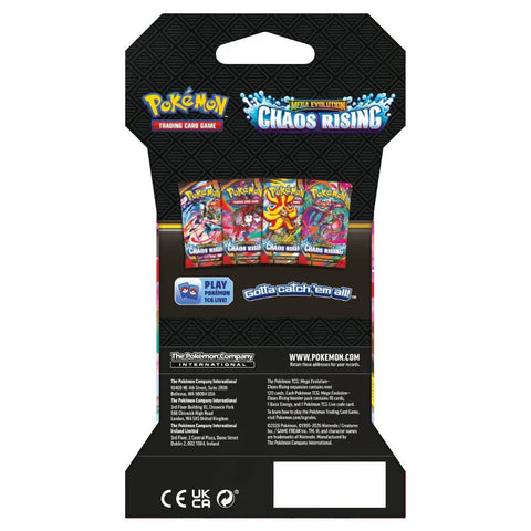 Pokemon TCG Mega Evolution Chaos Rising Sleeved Booster Pack 10 Cards English Sealed