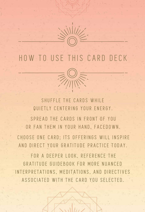 Gratitude Inspirational Card Deck & Guidebook Insight Editions By C. Scholl