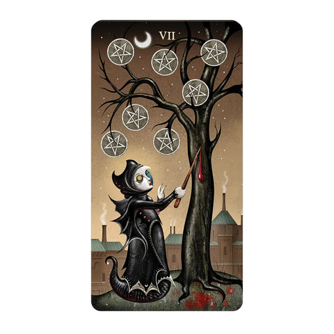 Deviant Moon Tarot Mini Borderless Deck by US Games, 78 Cards
