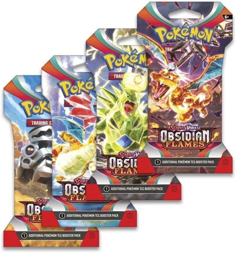 Pokemon TCG Scarlet & Violet Obsidian Flames Sleeved Booster Pack 10 Cards