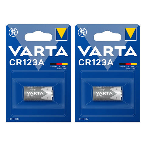 2x Varta CR123A 3V Lithium Batteries