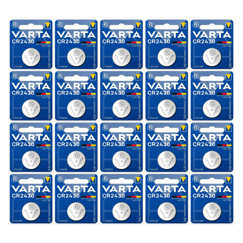 Varta CR2430 3V Lithium Coin Cell Batteries – 20 pcs (20 single blisters)