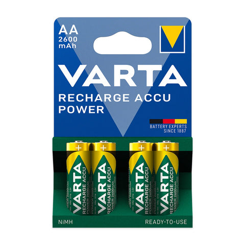Varta Recharge Accu Power AA 2600mAh NiMH 4-pack blister card