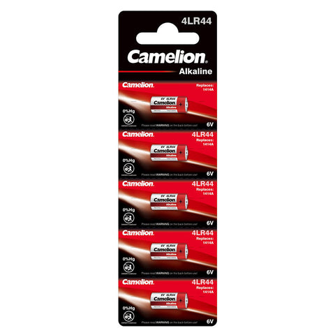 5x Camelion 4LR44 6V Alkaline Batteries A544 1414A No Mercury