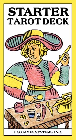 Starter Tarot Deck by US Games, Ancient Woodcut Art, 78 Cards + Guide