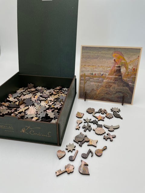 M.K. Ciurlionis Angel Wooden Puzzle 150 Pieces Adult Art Gift