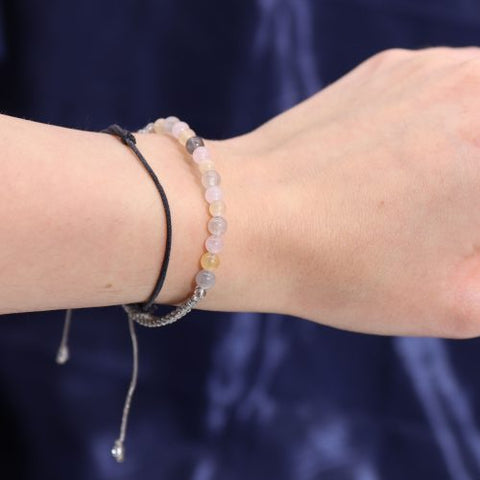 Gemini Zodiac Crystal Candle & Gemstone Bracelet Set Citrine Rose Quartz Gift