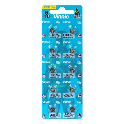 Vinnic L621 AG1 LR60 Alkaline Button Cells – blister of 10