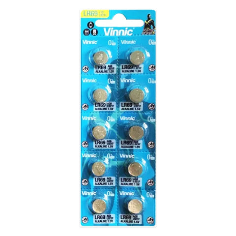Vinnic L921 AG6 LR69 Alkaline Button Cells – blister of 10