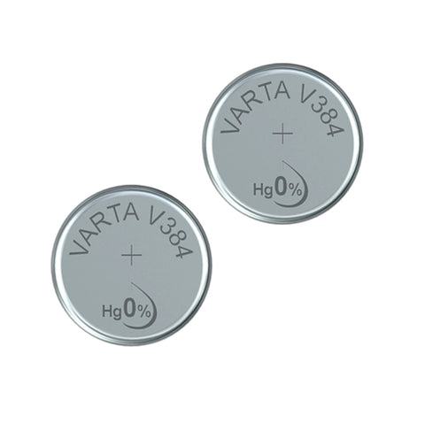 2x Varta 384 SR41 1.55V Silver Oxide Watch Button Cell Batteries