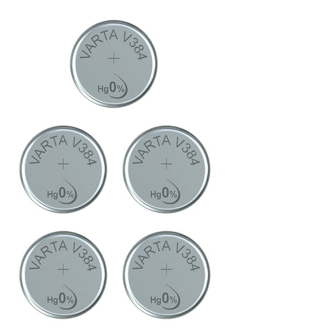 5x Varta 384 SR41 1.55V Silver Oxide Watch Button Cell Batteries
