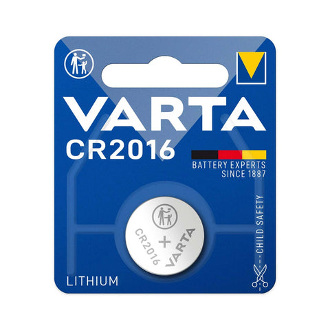 Varta CR2016 3V lithium coin cell batteries single