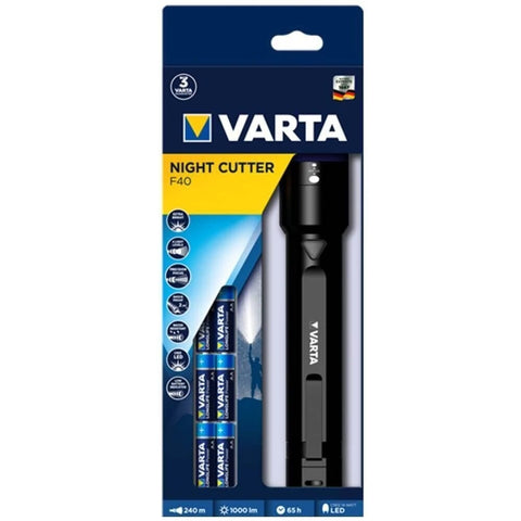 Varta Night Cutter F40 LED Flashlight 1000 Lumen 240m IPX4