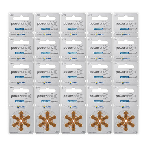 20 packs Varta Power One p312 hearing aid batteries
