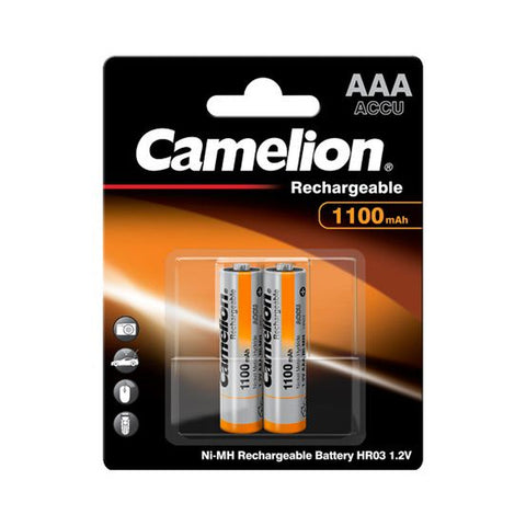 2x Camelion AAA 1100mAh Rechargeable NiMH Batteries 1.2V HR03 Made in Germany