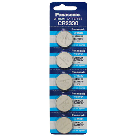 5x Panasonic CR2330 3V Lithium Coin Cell Batteries Pack of 5