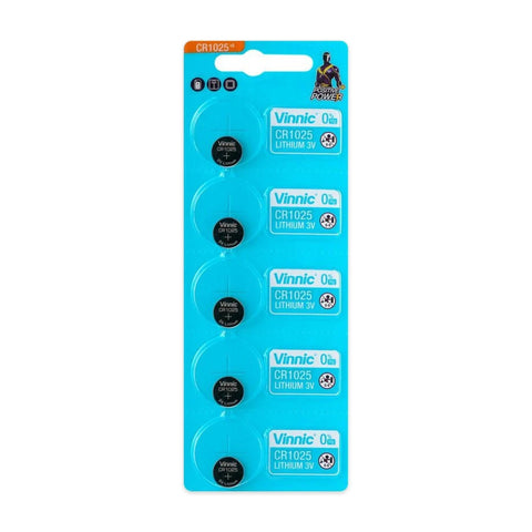 Vinnic CR1025 3V lithium – blister strip of 5