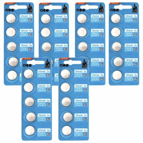 30x Vinnic CR1632 3V Lithium Coin Cell Button Batteries DL1632
