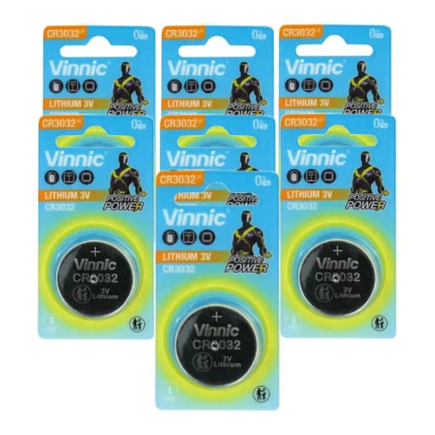 7x Vinnic CR2032 3V Lithium Coin Cell Button Batteries DL2032