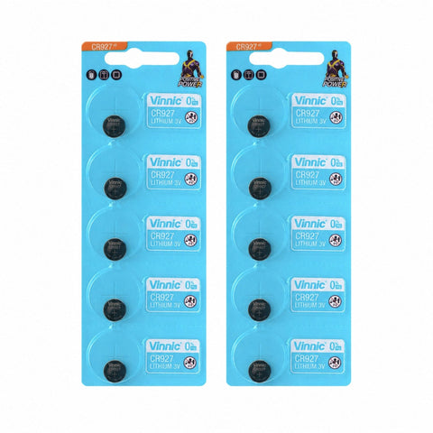 10x Vinnic CR927 3V Lithium Coin Cell Button Batteries Watch Calculator