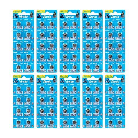 Vinnic LR41 L736 AG3 - 100 batteries (10 cards)