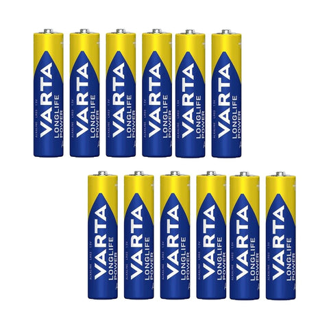 12x Varta Longlife Power AAA LR03 1.5V Alkaline Batteries Pack