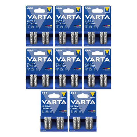 Varta Ultra Lithium AAA 1.5V Batteries – 32 pcs (8 blister packs of 4)