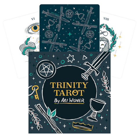 Trinity Tarot Self-Discovery Cards Deck & Guidebook Sheet By Ari Wisner