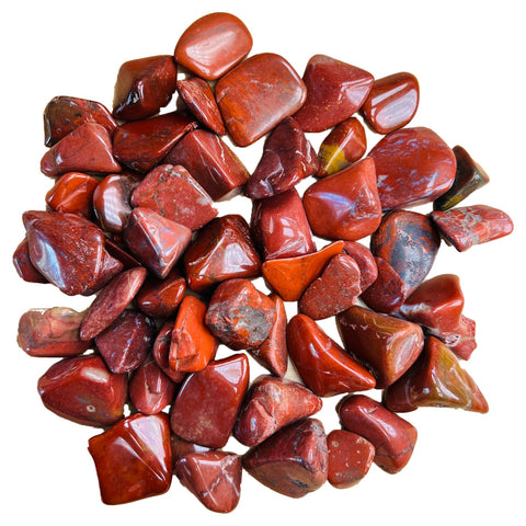 24 Small African Tumble Stones Jasper - Red Gemstones Amulet Ancient Wisdom NEW