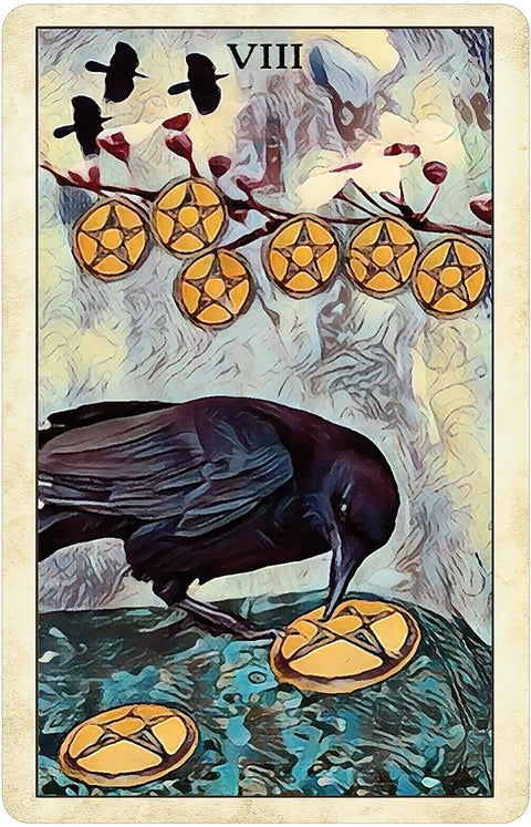 Crow Tarot Pocket Edition Cards Deck Animals Birds Wisdom