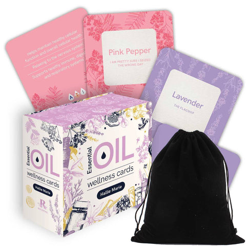 Essential Oil Wellness Cards Deck Rockpool Publishing Hallie Marie And Bag RP190