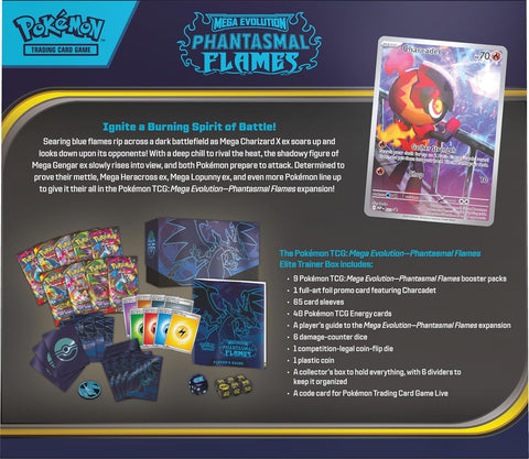 Pokemon TCG Phantasmal Flames Elite Trainer Box ETB – 9 Booster Packs