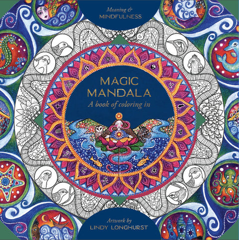 Magic Mandala a Book of Coloring in Blue Angel